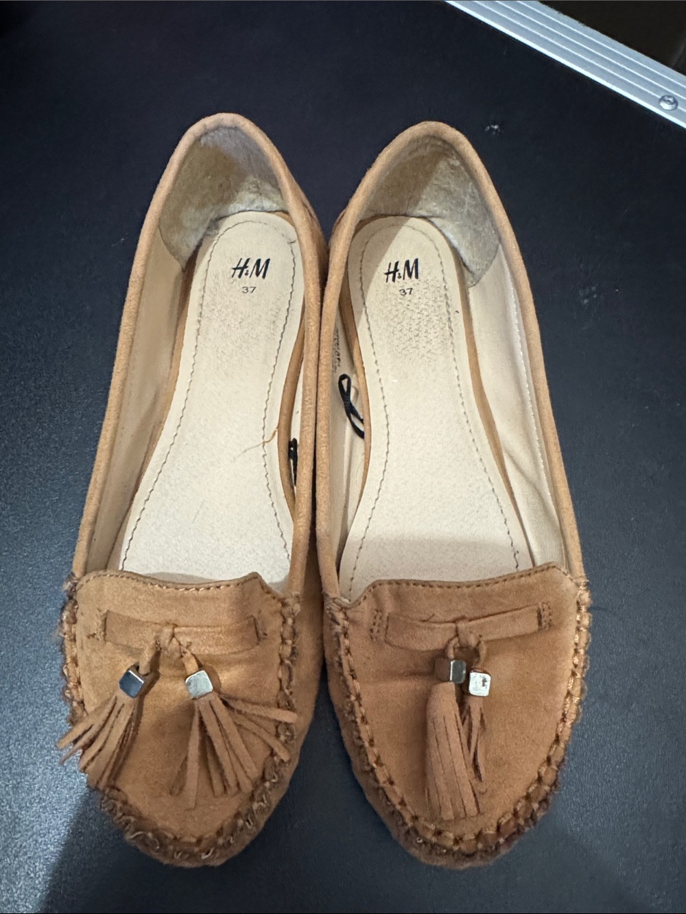 H&M Brown Suede Tassel Moccasins